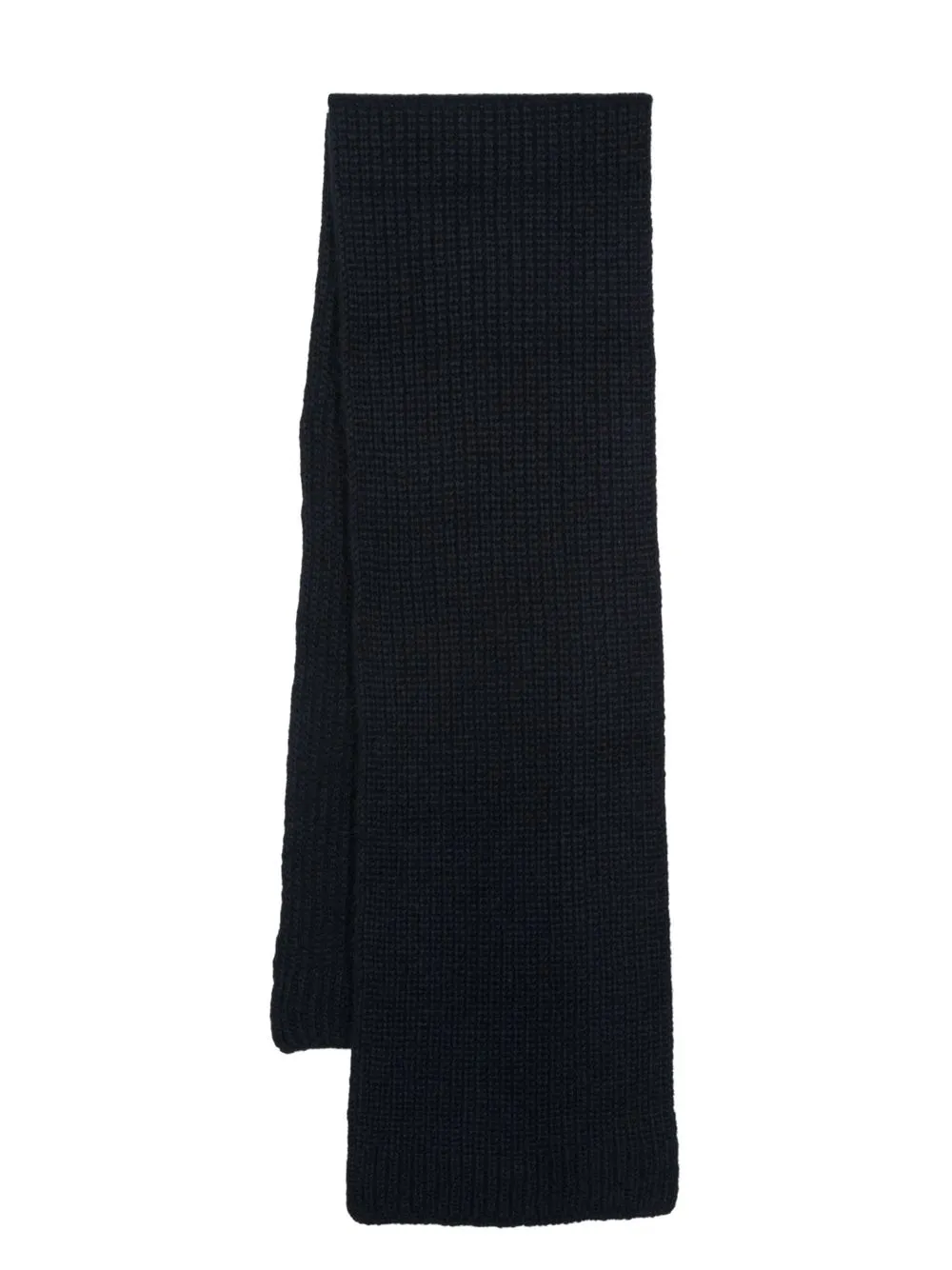 

Closed ribbed knitted scarf - Blue