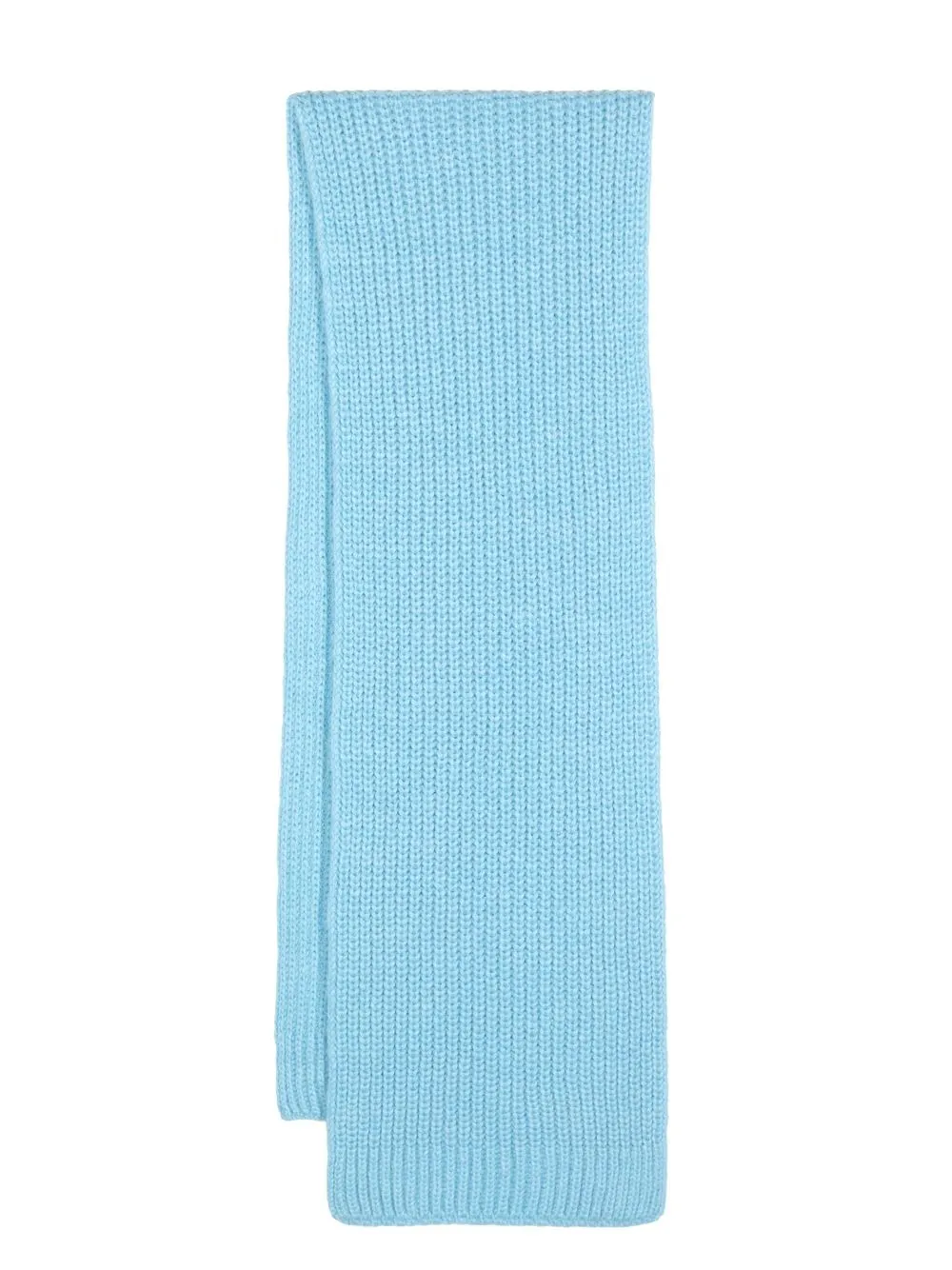 

Closed ribbed knitted scarf - Blue