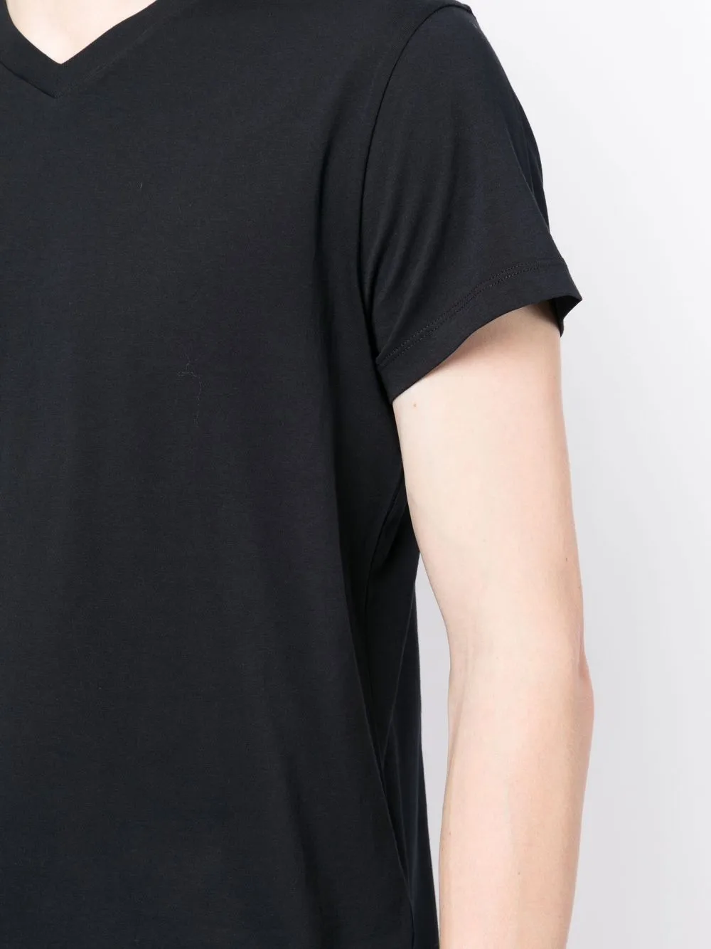Jil Sander V-neck Short-sleeved T-shirt In Black