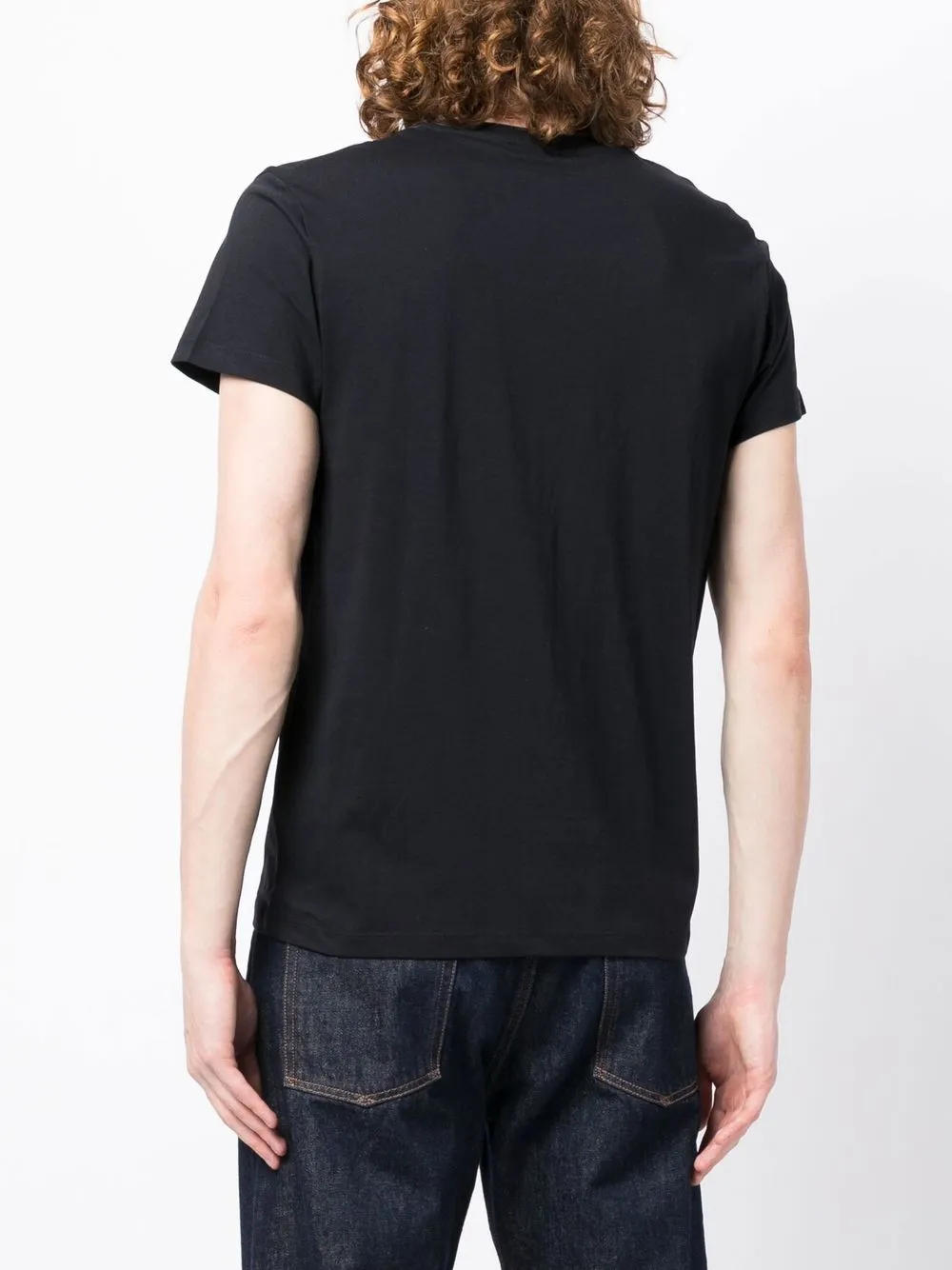 Jil Sander V-neck Short-sleeved T-shirt In Black