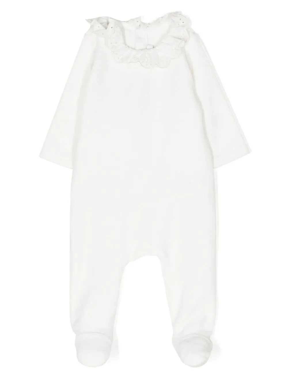 

Chloé Kids ruffle-collar long-sleeve pyjamas - White