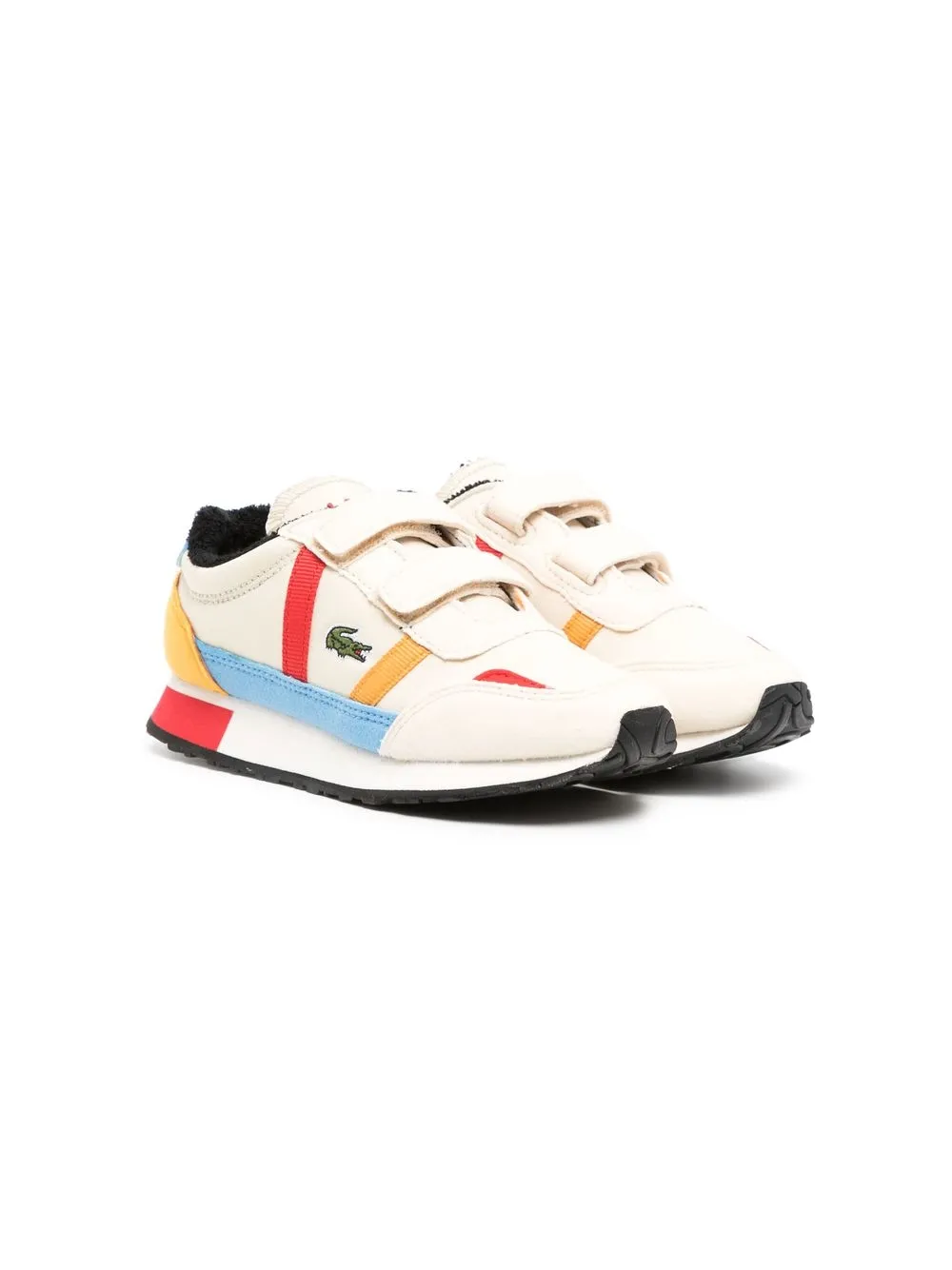 

Lacoste Kids colour-block touch-strap sneakers - Yellow