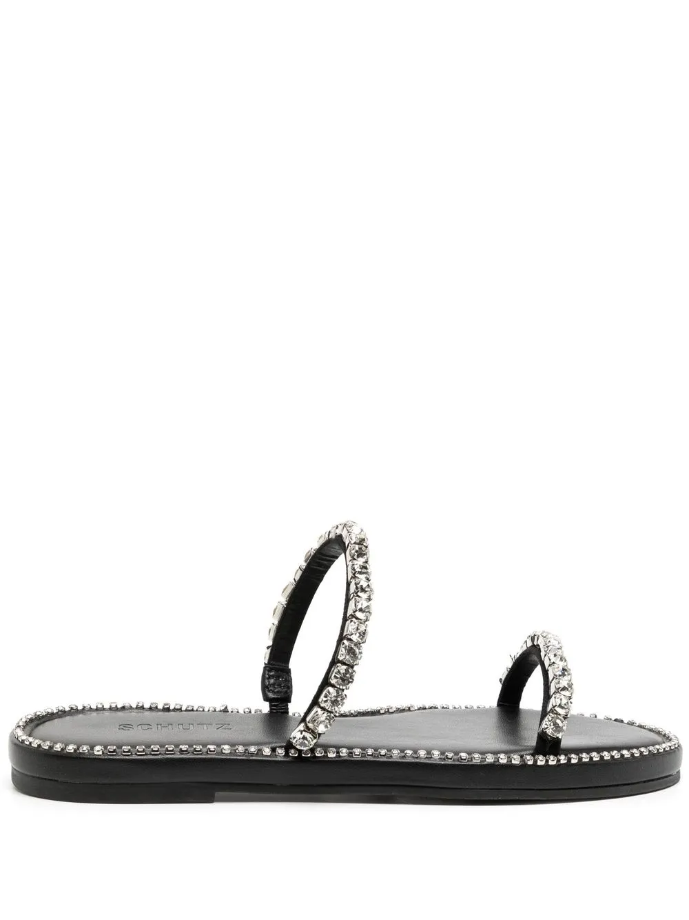 

Schutz leather crystal-embellished sandals - Black