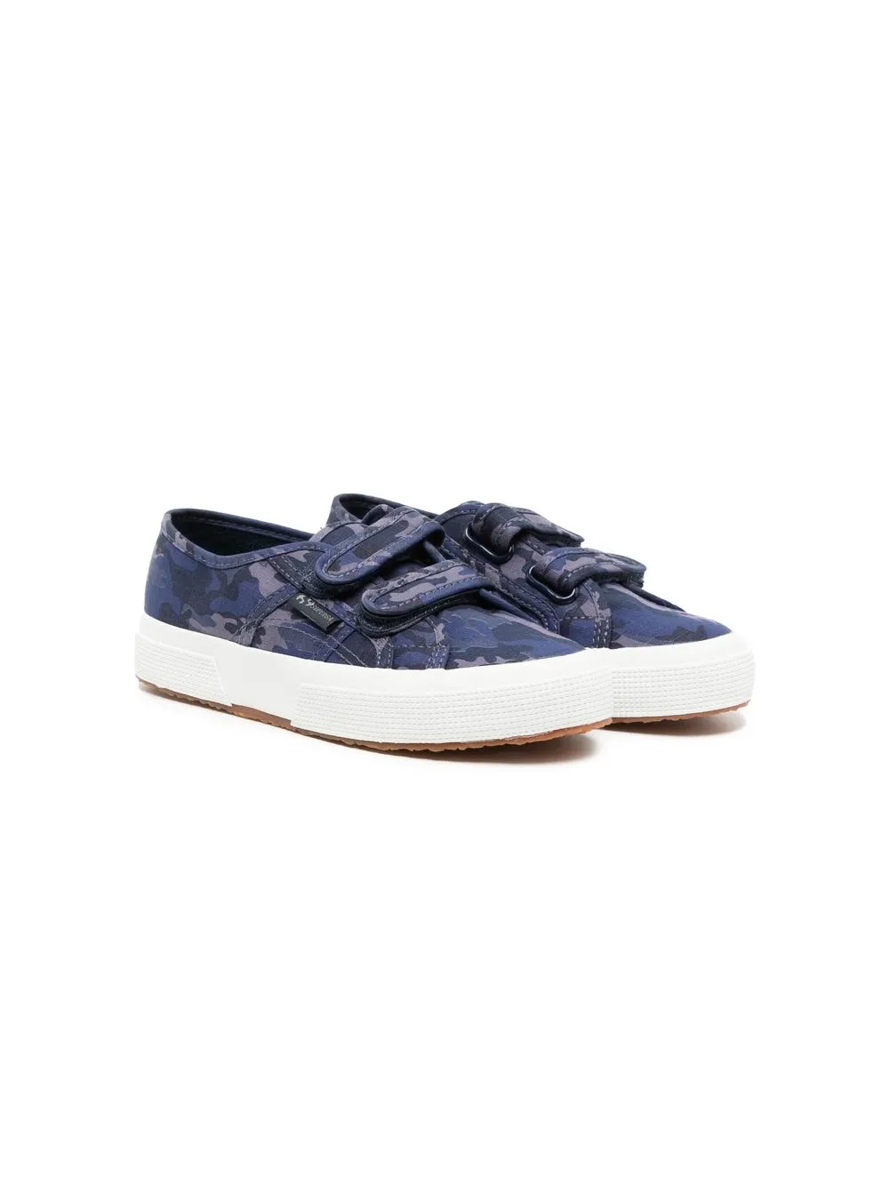 

Superga Kids camouflage-print touch-strap sneakers - Blue