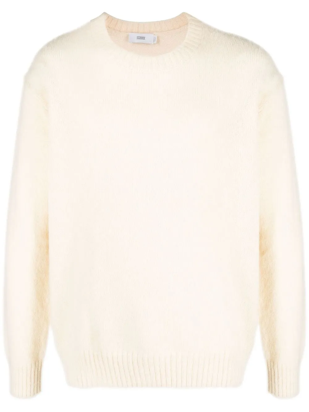 

Closed textured knit jumper - Neutrals