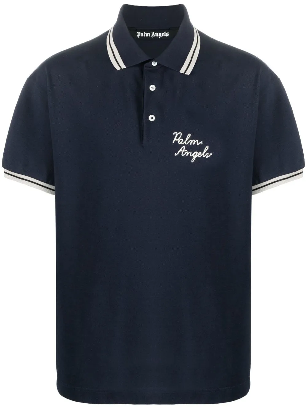 

Palm Angels logo-embroidered polo shirt - Azul