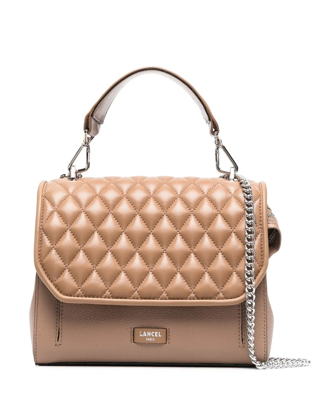 

Lancel quilted leather tote - Brown