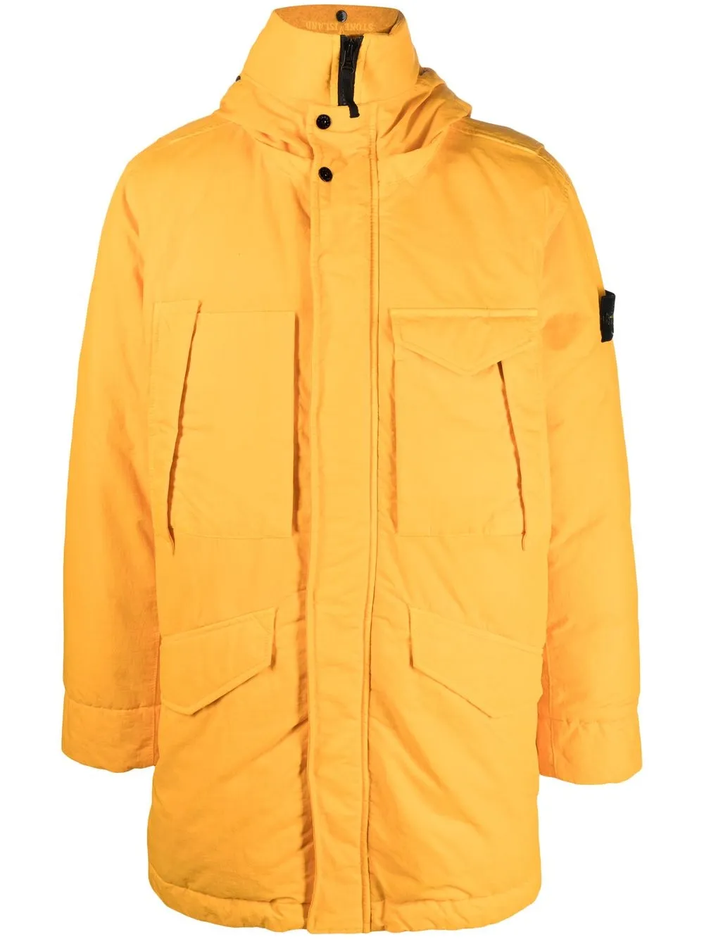 

Stone Island padded zip-up coat - Yellow