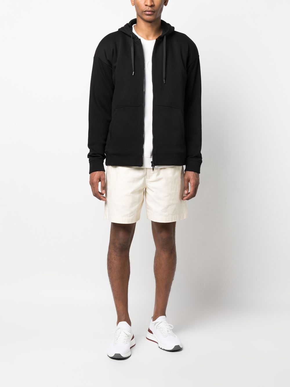 Zegna Hoodie met rits - Zwart