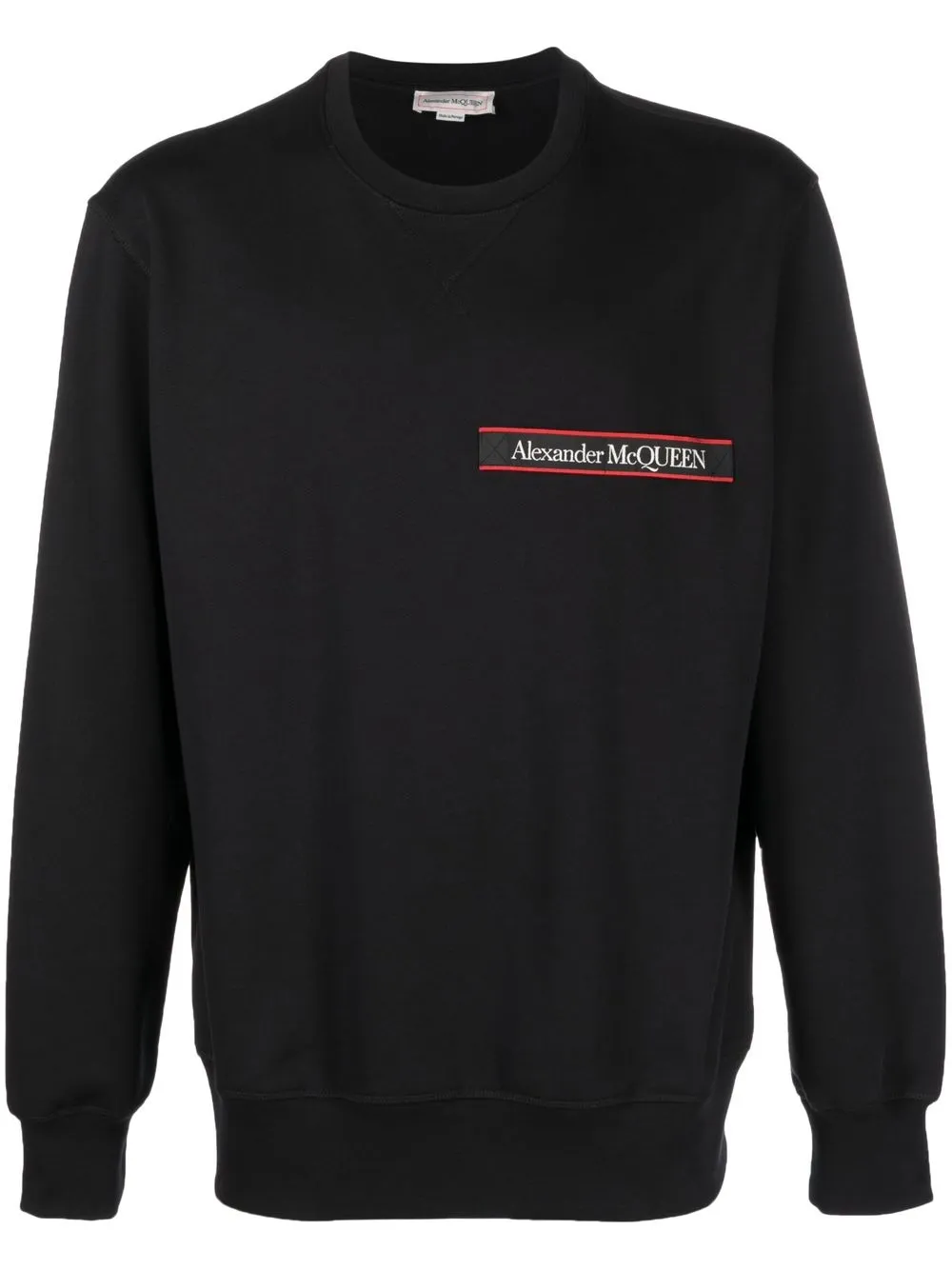 

Alexander McQueen logo-tape cotton sweatshirt - Black