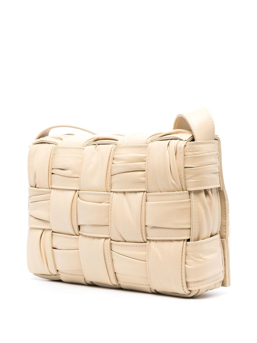 Bottega Veneta Cassette intrecciato schoudertas Beige