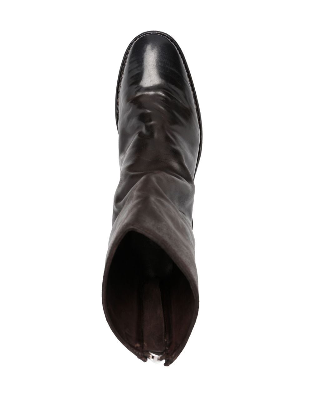 Shop Premiata 60mm Zip-up Leather Boots In Braun