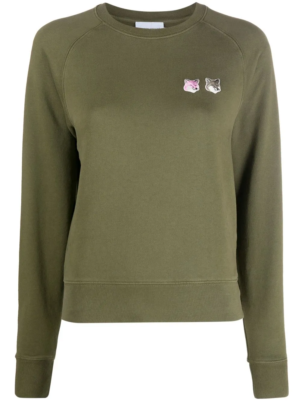 

Maison Kitsuné sudadera con parche de zorro - Verde