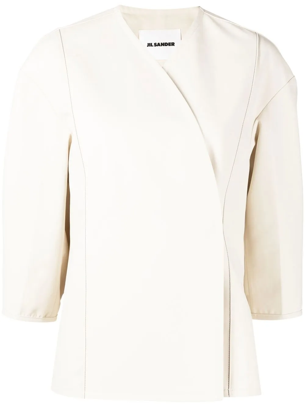 

Jil Sander blusa cruzada con cuello en V - Neutro