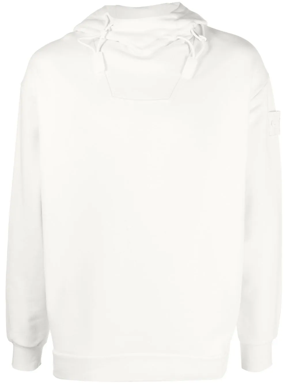 

Stone Island logo-patch sleeve hoodie - White