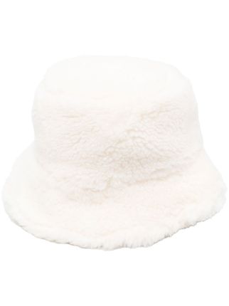 STAND STUDIO Faux Fur Bucket Hat - Farfetch