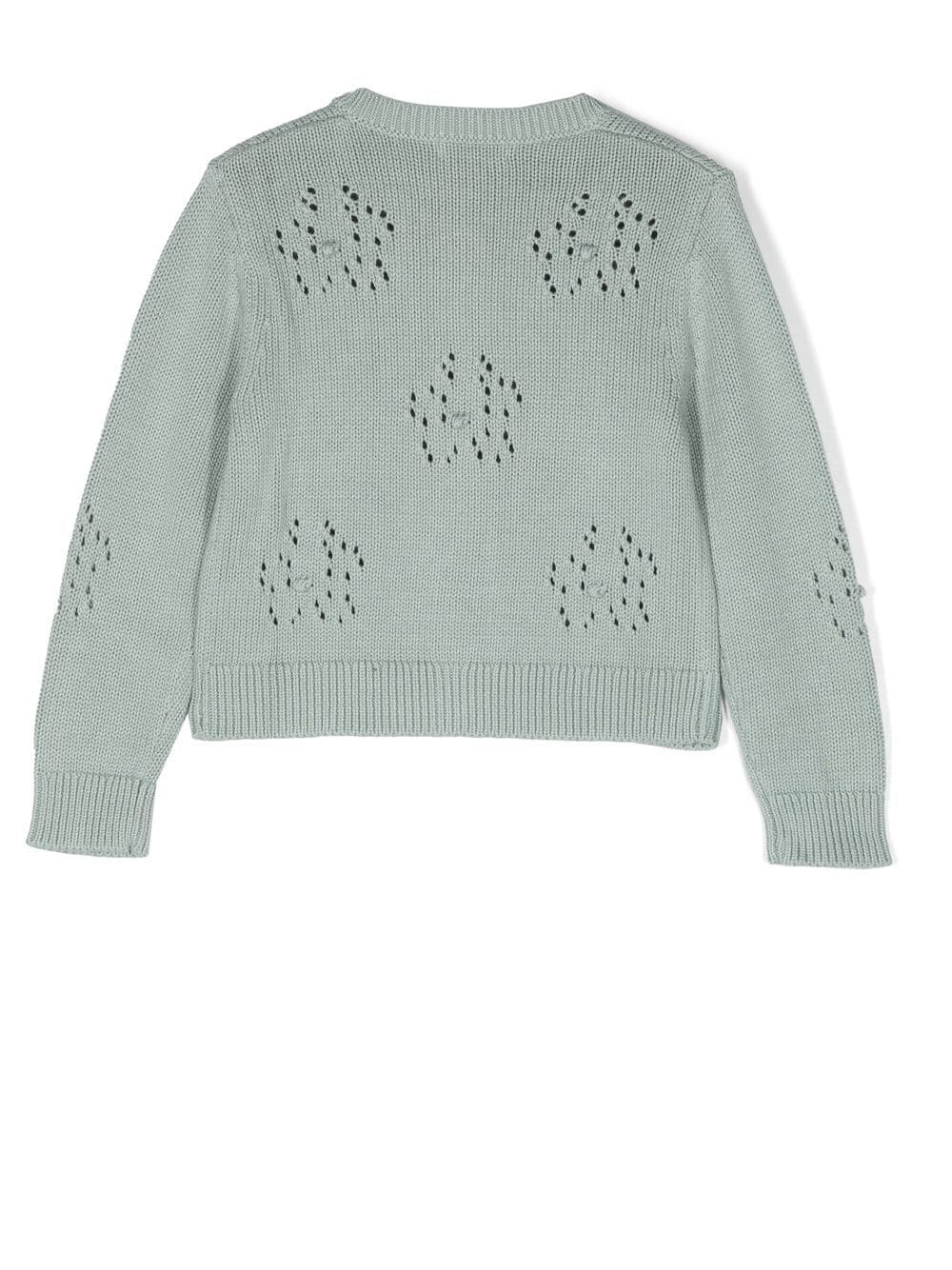 Stella McCartney Kids Fijngebreid vest - Groen