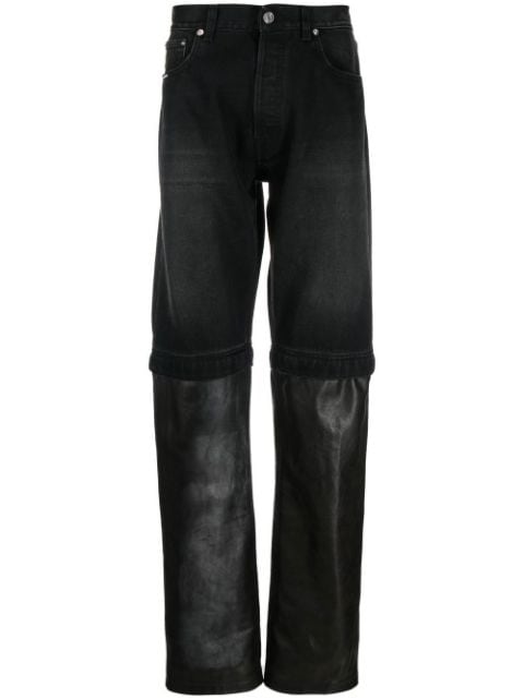 VTMNTS bleach-panel straight-leg jeans