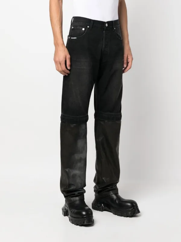 Ovy Bleach Flea Black Denim Pants