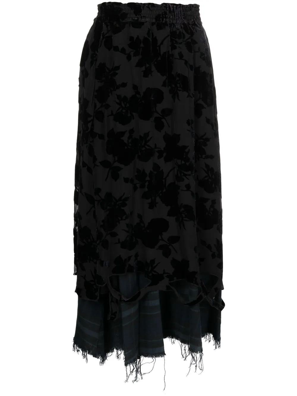 

R13 double-layered midi skirt - Black