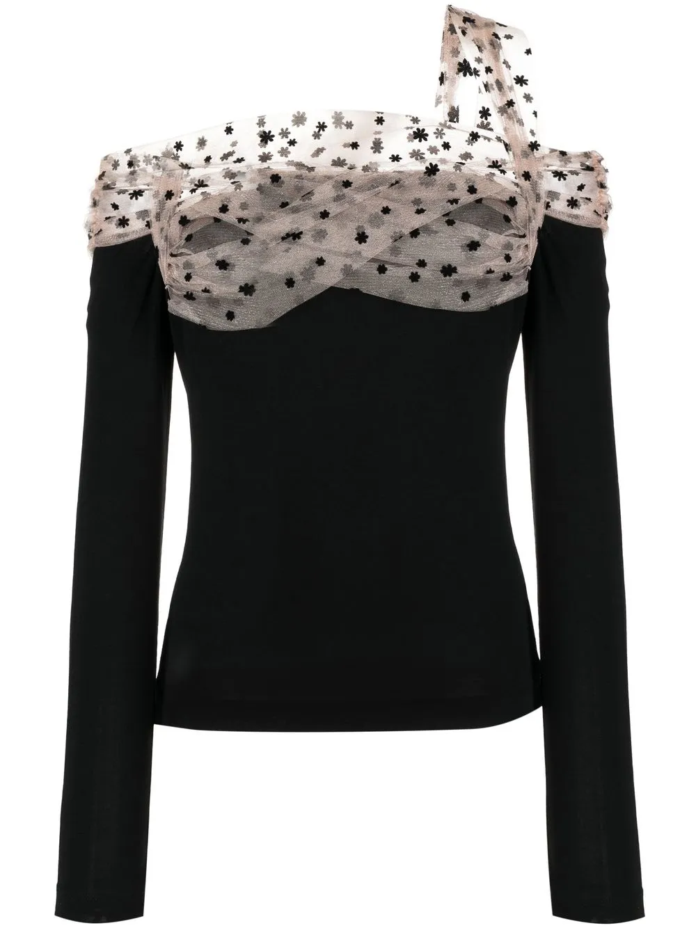 

pushBUTTON blusa con estampado floral - Negro