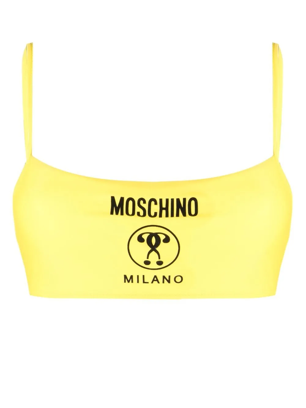 

Moschino logo-print bikini top - Yellow