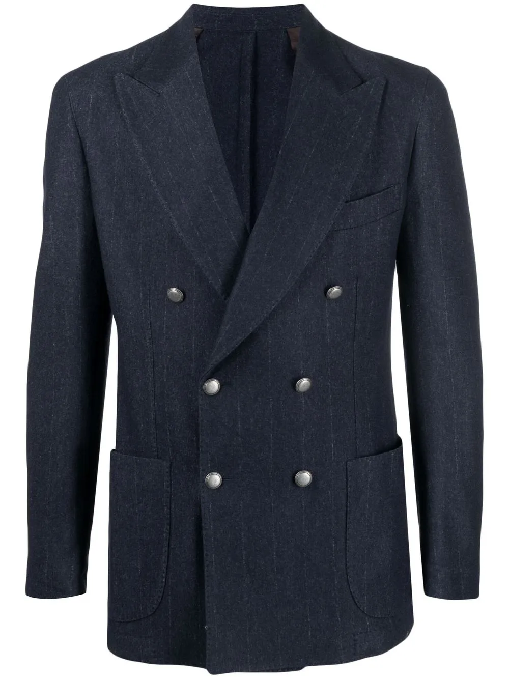 

Barba double-breasted pinstripe blazer - Blue