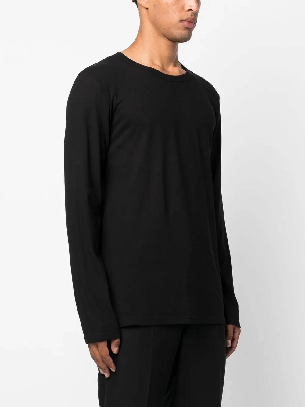 Jil Sander Crew Neck Cotton T-shirt In Schwarz