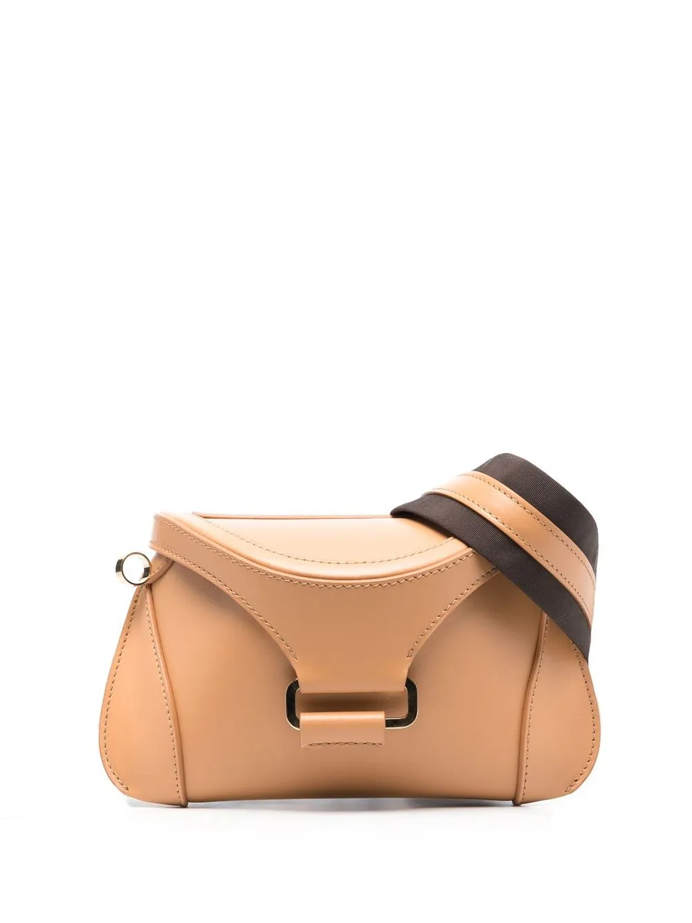 

Rodo foldover leather satchel bag - Neutrals