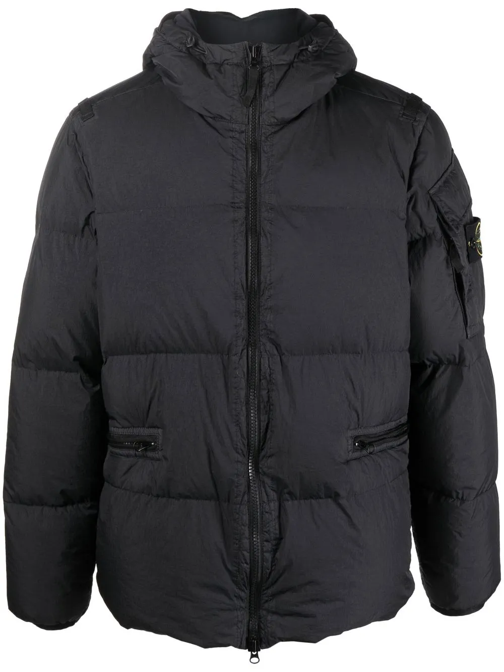 

Stone Island logo-patch padded jacket - Black