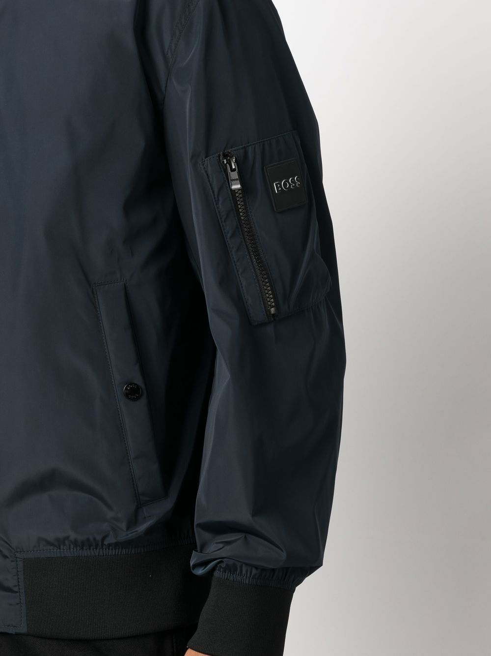 BOSS logo-patch Bomber Jacket - Farfetch