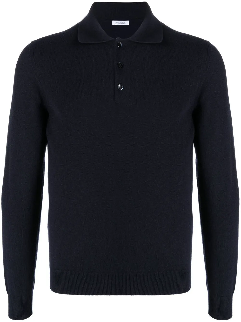 

Malo long-sleeve cashmere polo shirt - Azul