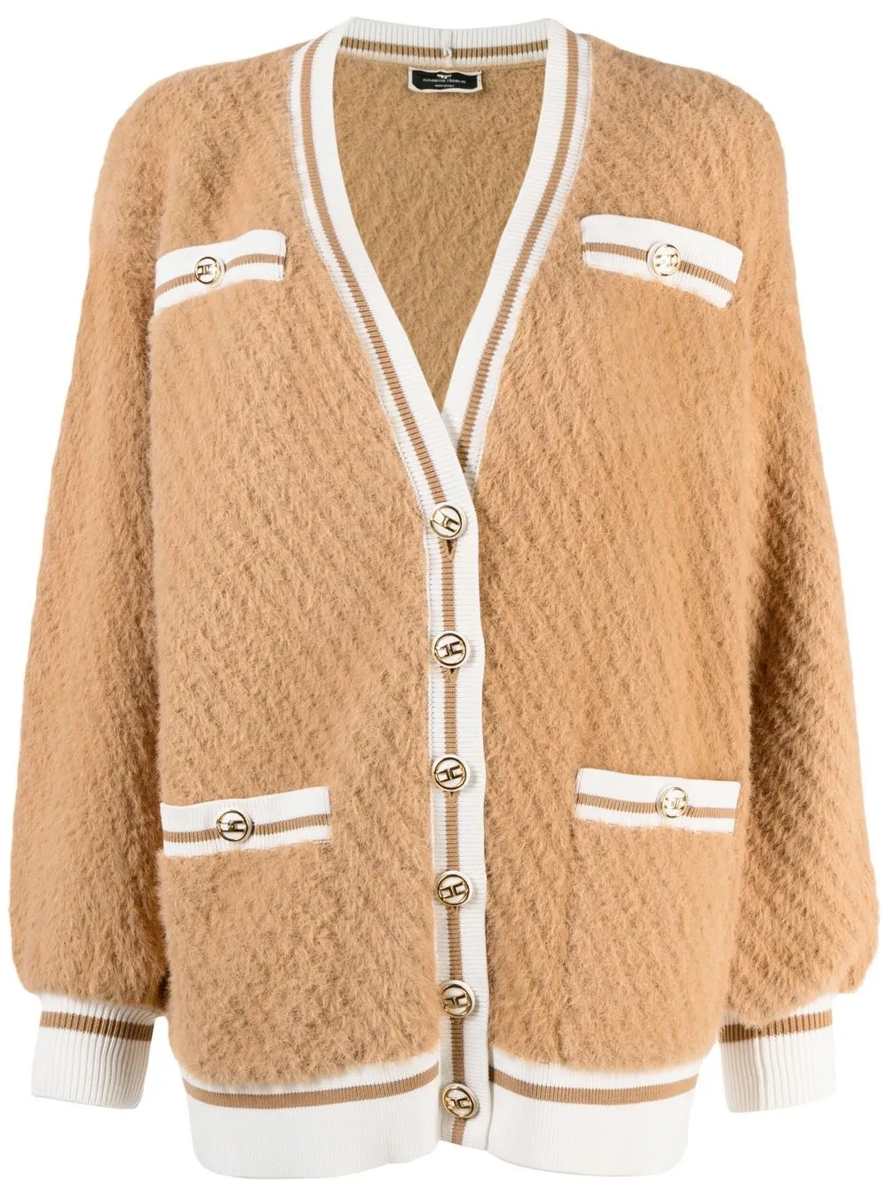 

Elisabetta Franchi cárdigan con cuello en V - Marrón