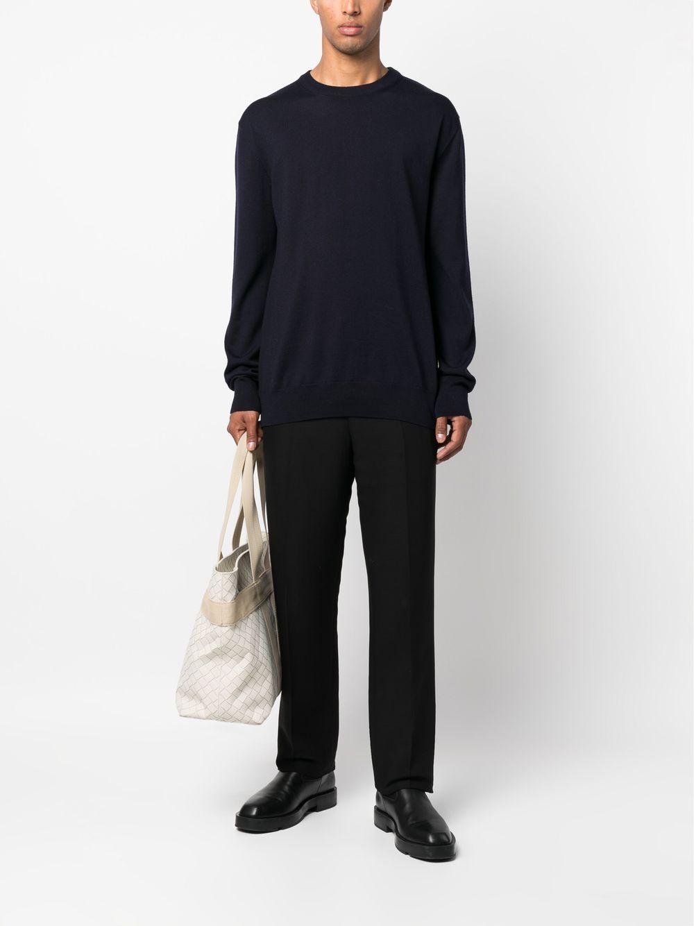 Jil Sander Trui met ronde hals - Blauw