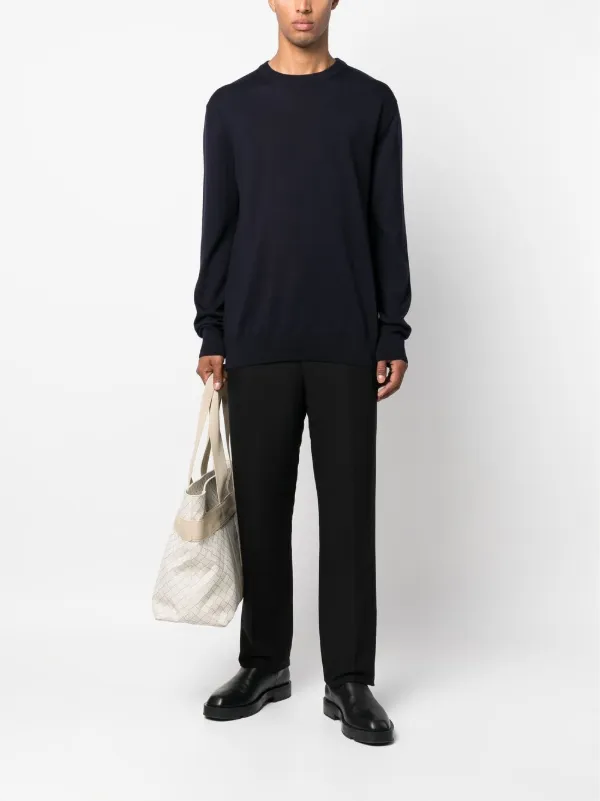 Jil Sander crew-neck Wool Jumper | Blue | FARFETCH