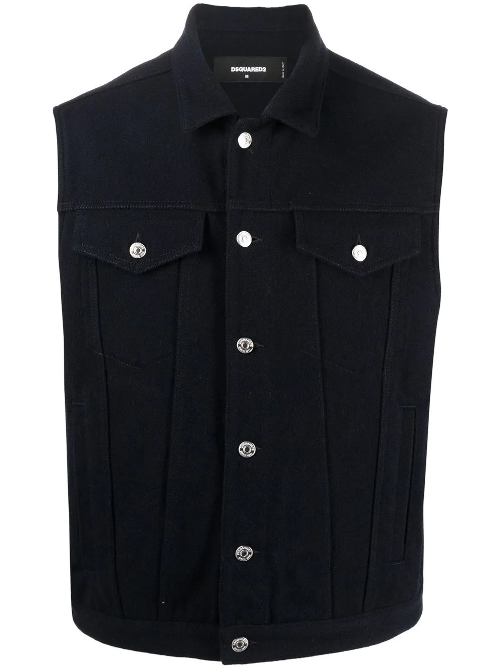 

Dsquared2 button-up wool-blend gilet - Blue