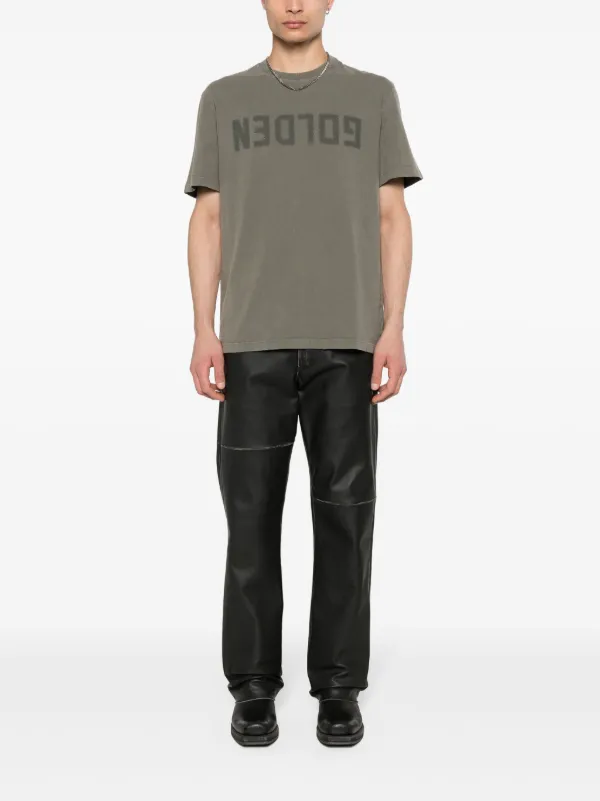 Golden Goose logo-print Cotton T-shirt | Green | FARFETCH