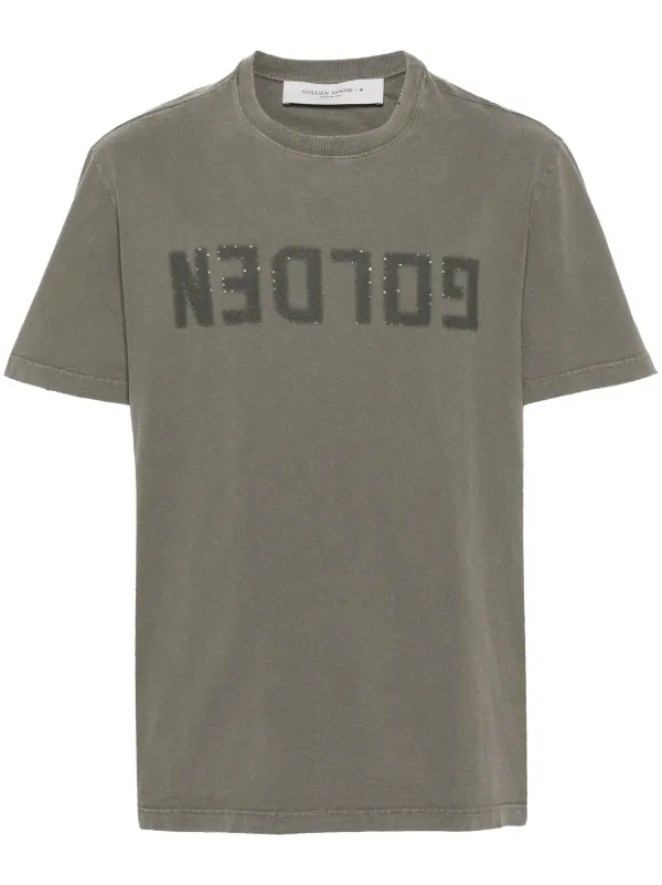 Golden Goose Logo-Print T-Shirt - White | GWP01874P00189111421
