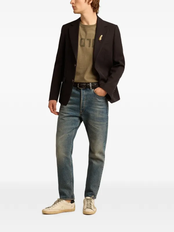 Golden Goose logo-print Cotton T-shirt | Green | FARFETCH