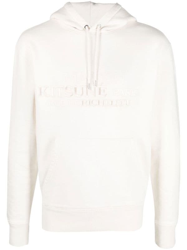 Maison Kitsuné embroidered-logo Detail Hoodie - Farfetch