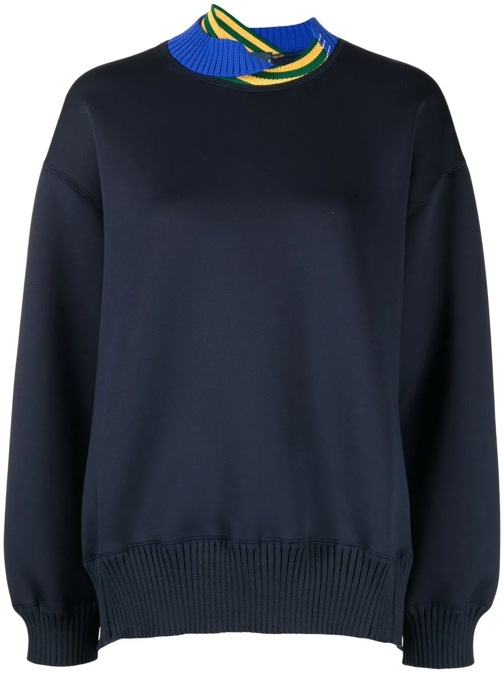 

Kolor contrasting-neckline detail sweatshirt - Blue