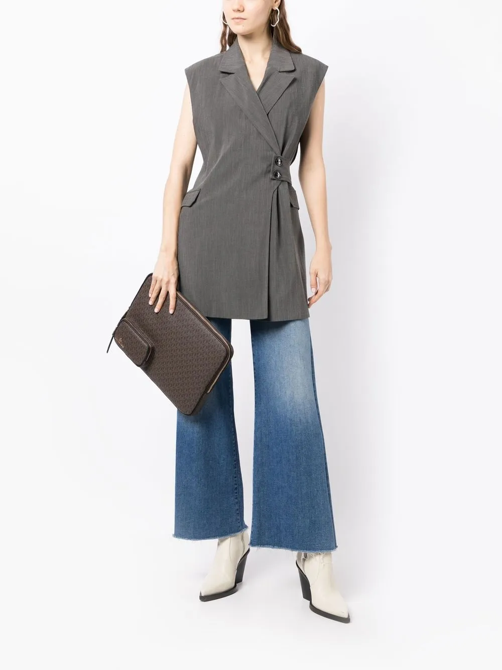 Michael Kors Laptophoes met monogram - Zwart
