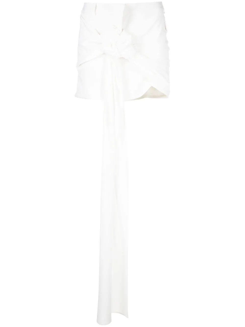 

Jacquemus knot-detail draped-panel skirt - Blanco