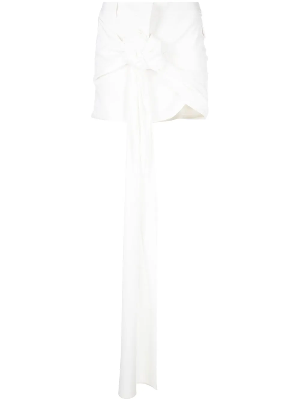 

Jacquemus knot-detail draped-panel skirt - White