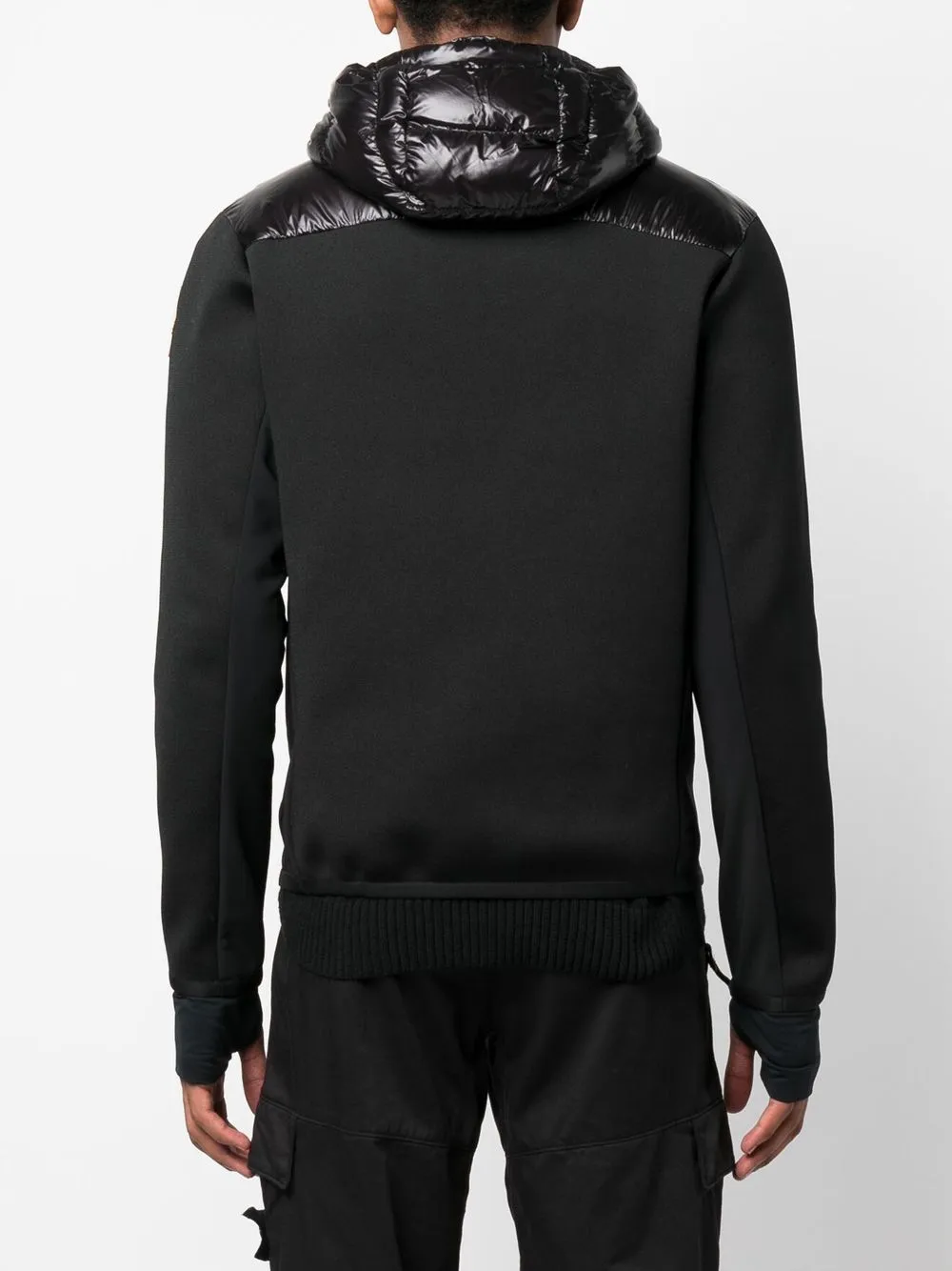 Moncler Logo-patch Padded-panel Jacket In Black