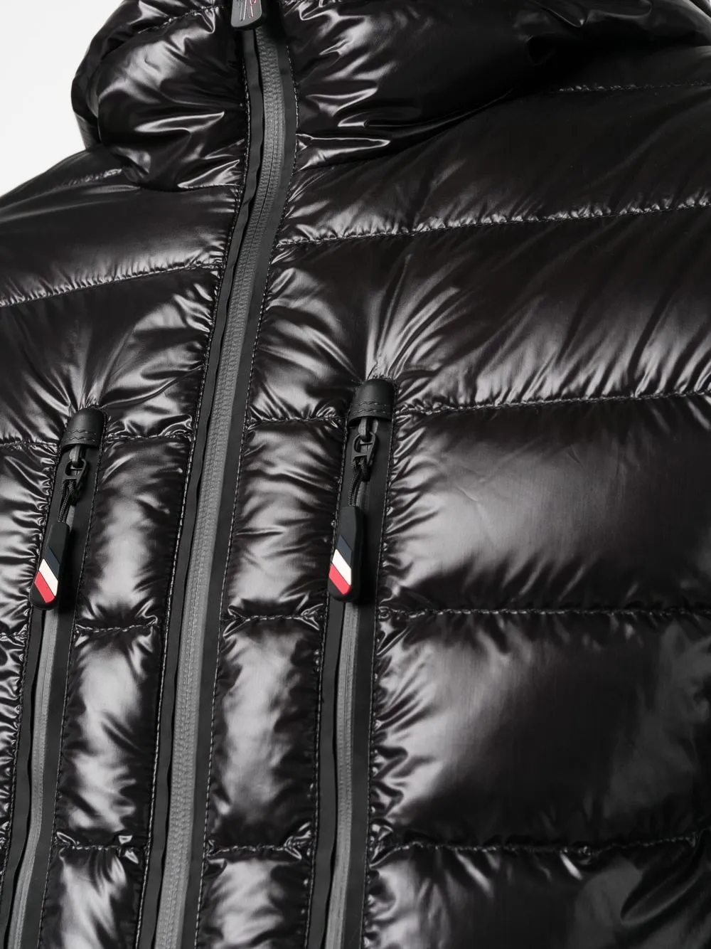 Moncler Logo-patch Padded-panel Jacket In Black