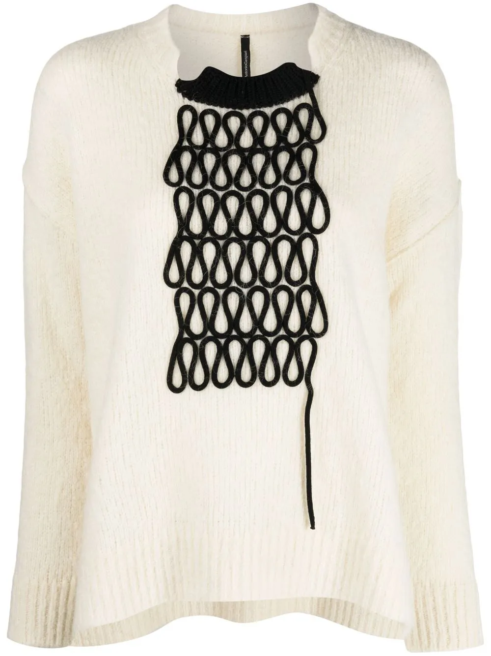 

PierAntonioGaspari appliqué-detail crew-neck jumper - White