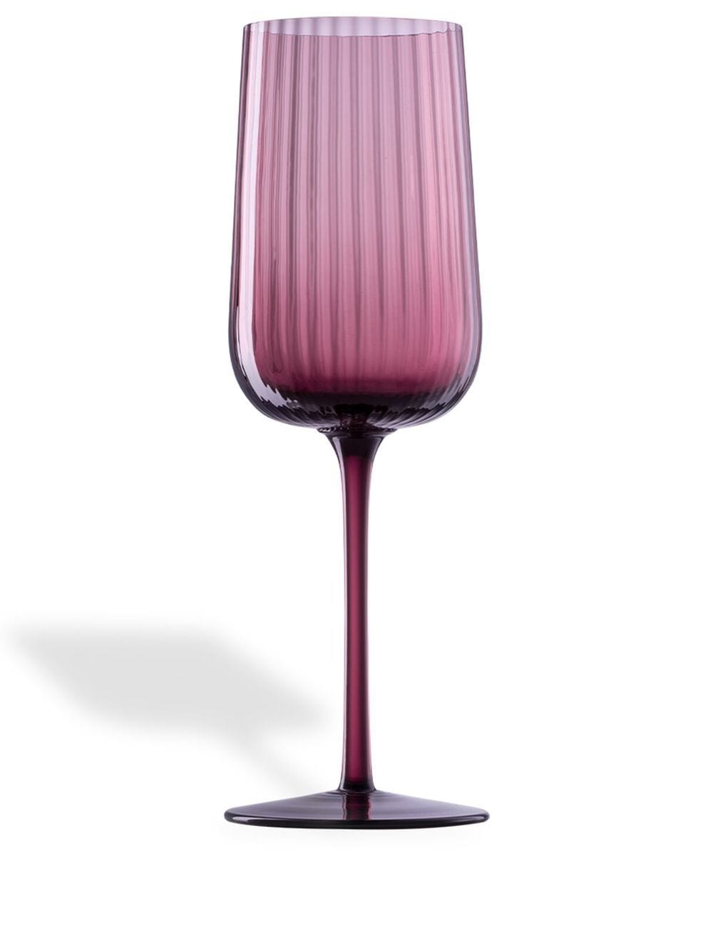 Nasonmoretti Gigolo Ribbed Wine Glass (22.5cm) In Violett