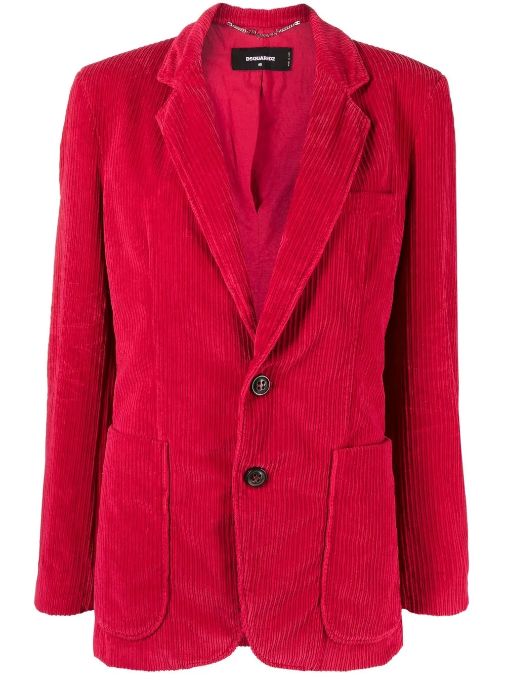 

Dsquared2 blazer de pana con botones - Rojo
