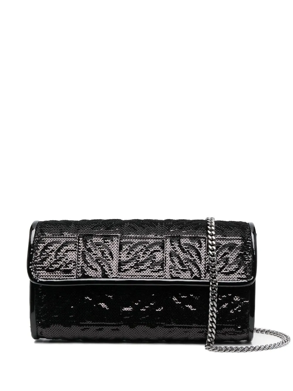 

Casadei bolsa crossbody con detalles de lentejuelas - Negro